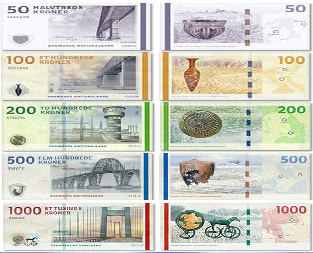 丹麦克朗纸币全图