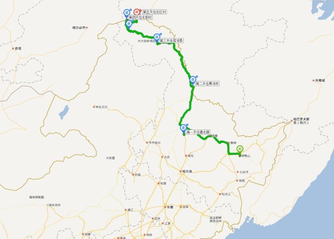 穿越大兴安岭-1车2人8天3386公里自驾游中国北极图片