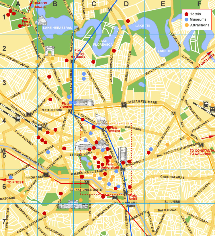 布加勒斯特城市地图